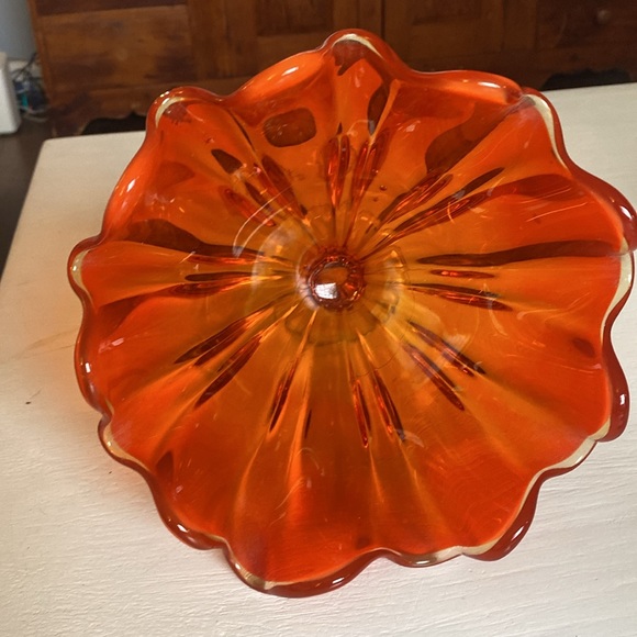 Beautiful Mid Century orange tulip bowl - Picture 2 of 6
